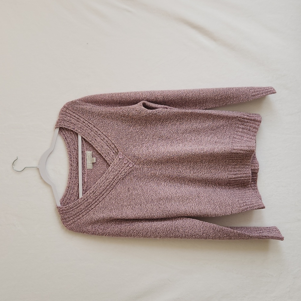 Carolyn‎ Taylor Pink V‑Neck Sweater – Women’s Large